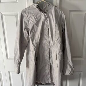Eddie Bauer Women's Gray Hooded Trench Coat